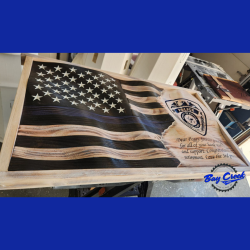 Police-retirement-woodenflag
