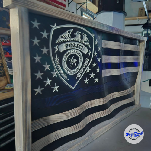 police-woodenflag-display